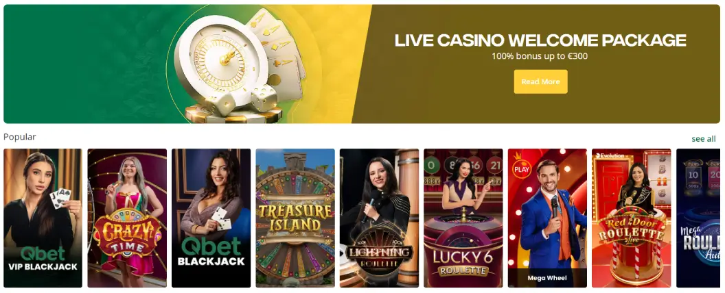 Qbet Live Casino